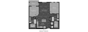 Twain 2 Bedroom with dimensions