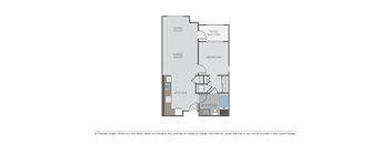 Image of a 1 bed 1 bath floor plan