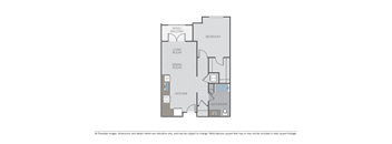 Image of a 1 bed 1 bath floor plan