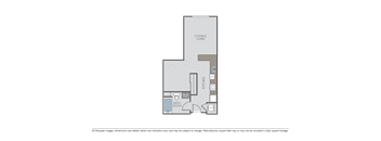 Image of a studio floor plan