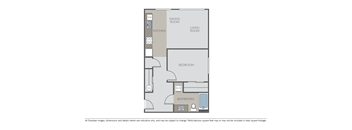 Canvas Apartments 1 Bedroom 1 Bath