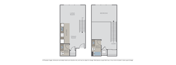 Canvas Apartments 1 Bedroom 1 .5 Bath Loft