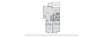 Martha Lake Apartments Two Bed, Two Bath Floor Plan