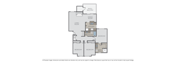 Martha Lake Apartments Three Bed, Two Bath Floor Plan