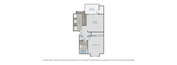 Martha Lake Apartments One Bed, One Bath B Floor Plan