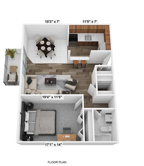 450 Green 1 bedroom apartment