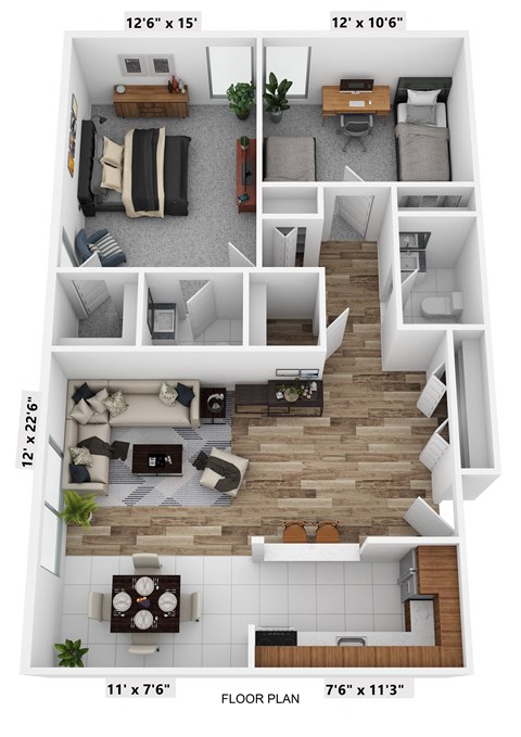 a 2.5 apartment is shown in this floor plan