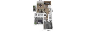 a 2 bedroom 2 bath apartment