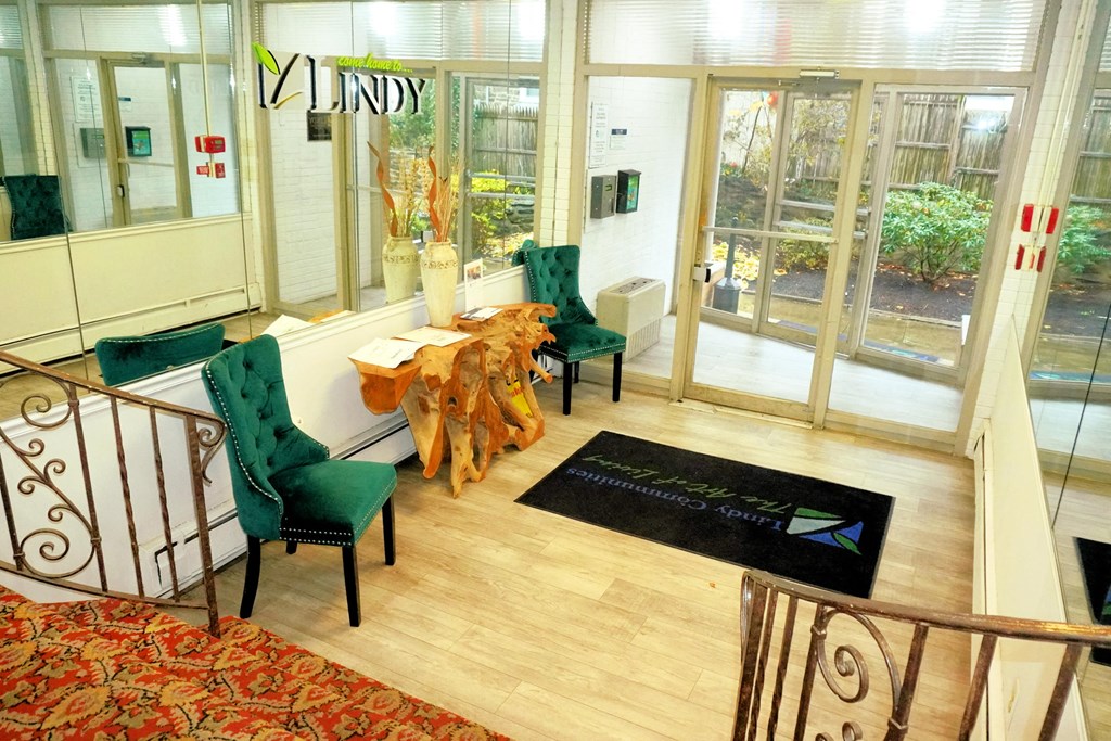 EOLA lobby leading outside.