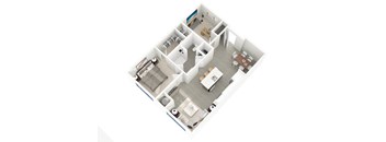 One Bedroom one bathroom with a Den