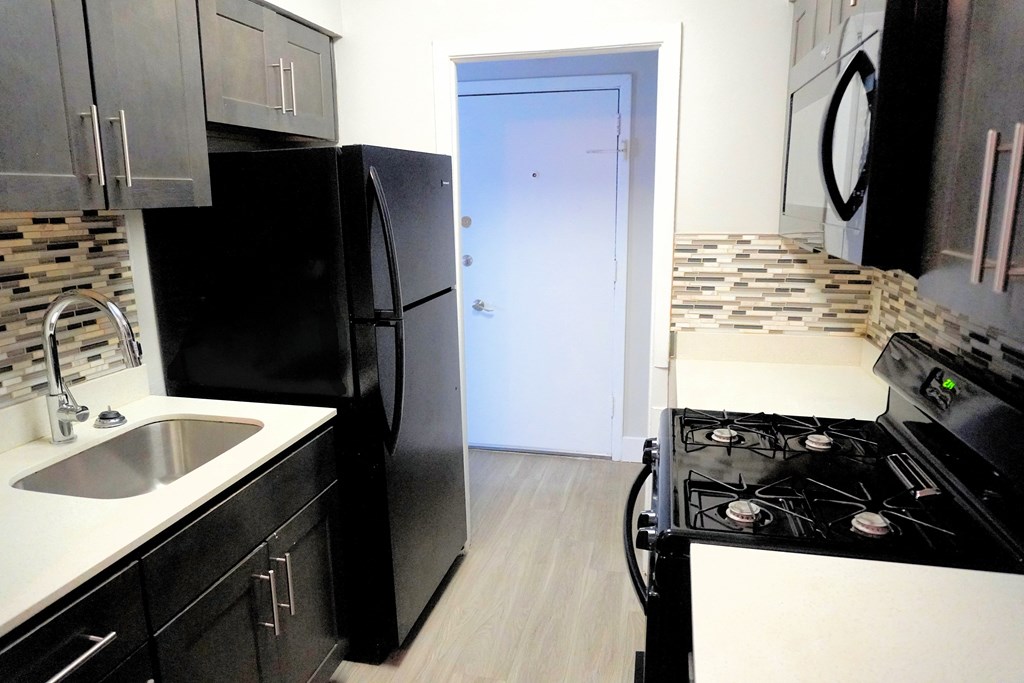 Updated kitchen with modern appliances