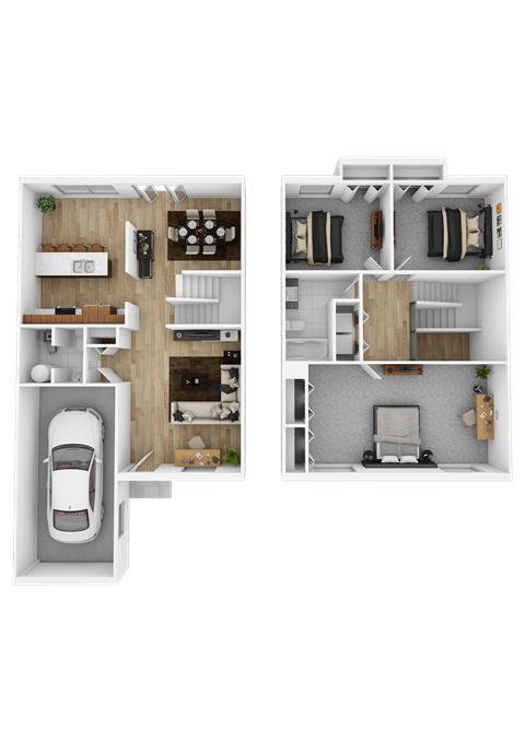 Gateway Airport Townhome Floor plan Style B