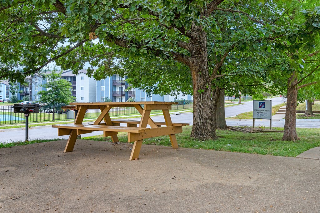 Exterior photo of Eddingham, blocks away from University of Kansas. KU