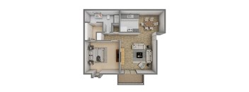 one bedroom floor plan at white lakes plaza in topeka ks