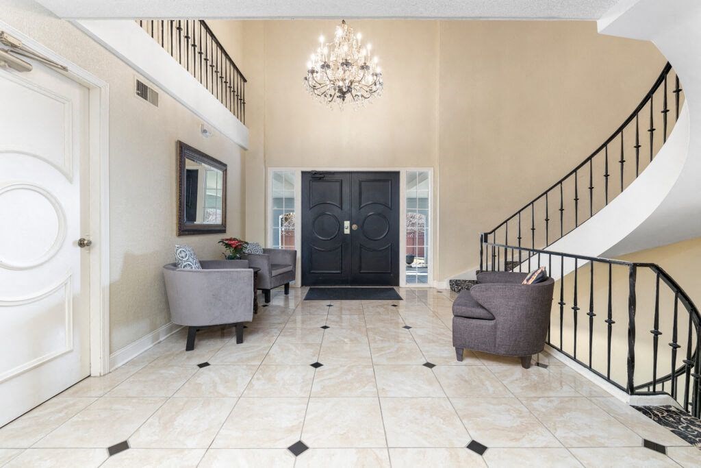 Photo of apartment building interior in Fairway, Kansas.