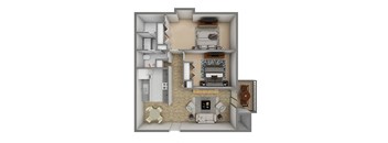 two bedroom floor plan at white lakes plaza in topkea ks