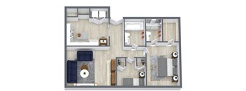 a floor plan of a two bedroom apartment