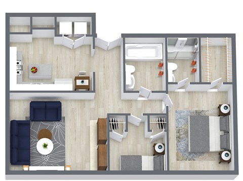 a floor plan of a two bedroom apartment