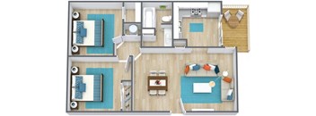 a bedroom with a bed and a chair in a room