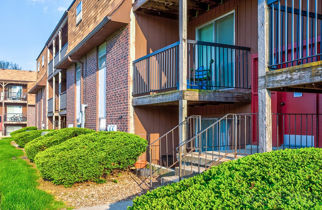 our apartments have balconies and stairs to the apartments for rent