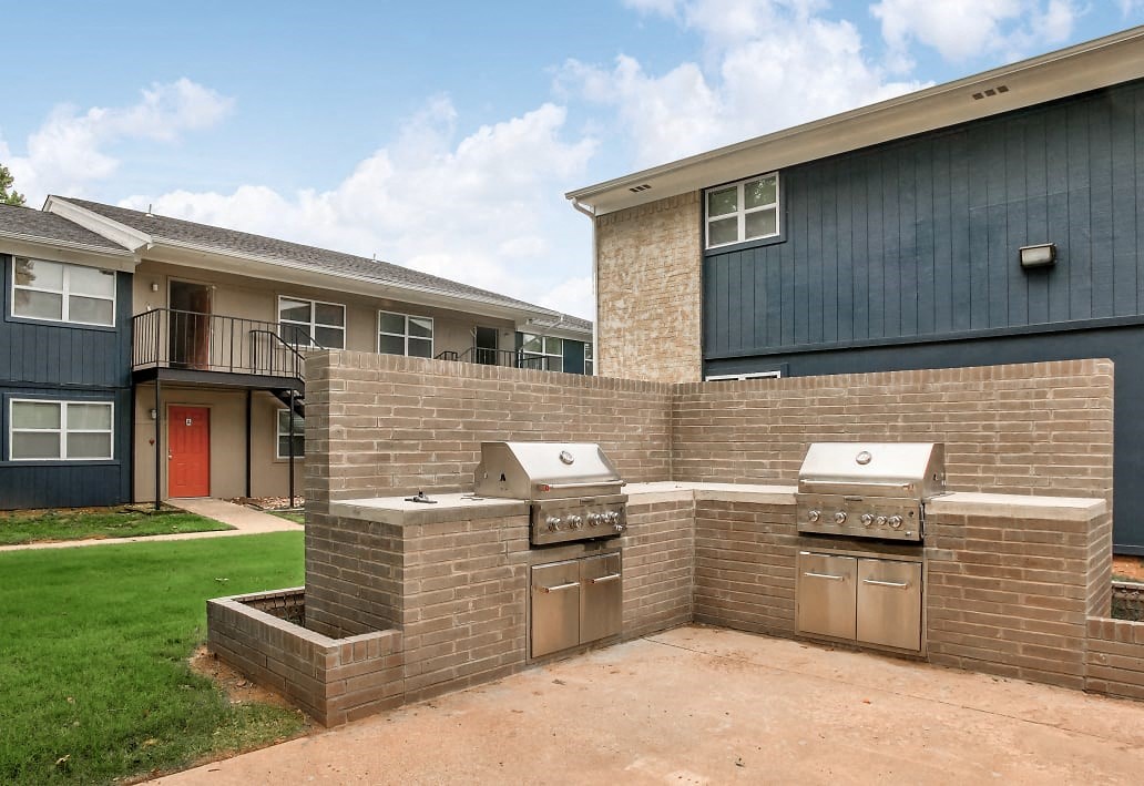 Image of community picnic area with two grills