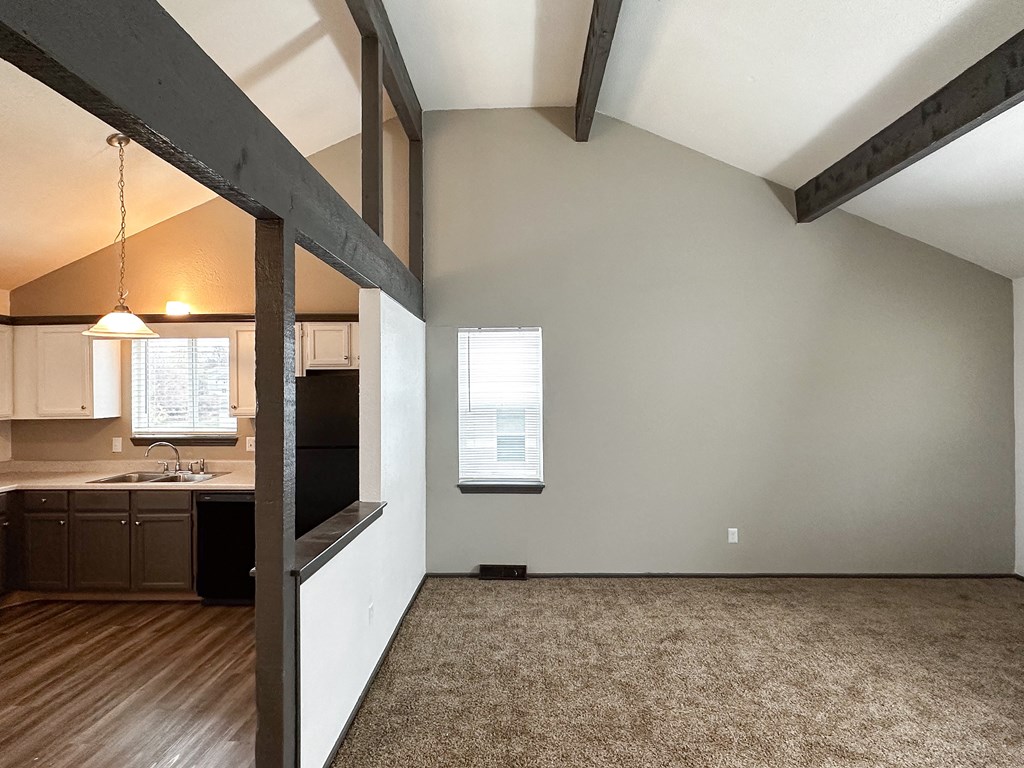 a room with purple lights on the walls