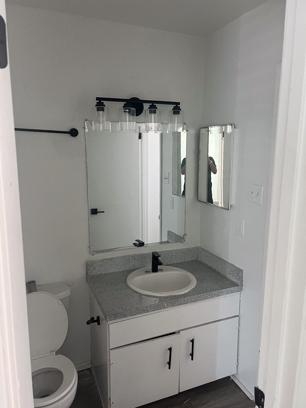 a small bathroom with a sink and a toilet