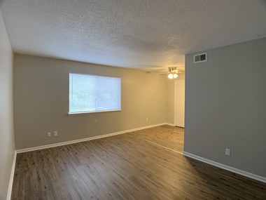 hardwood floor with medium sized window