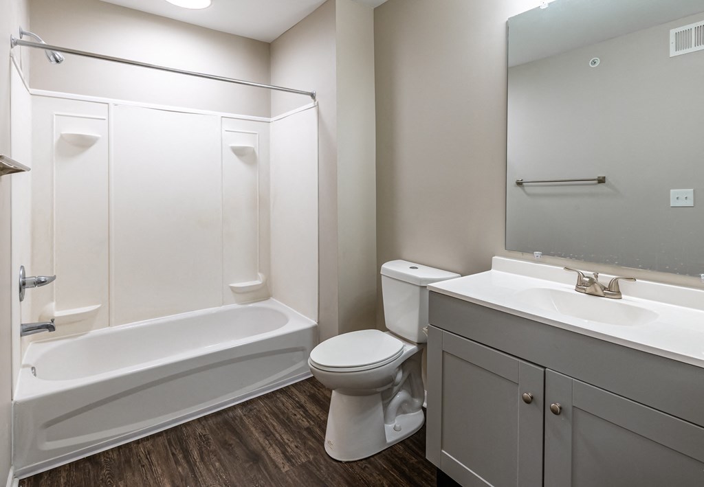 a bathroom with a bathtub toilet and sink