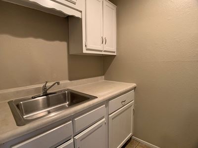 kitchen with cabinets and sink