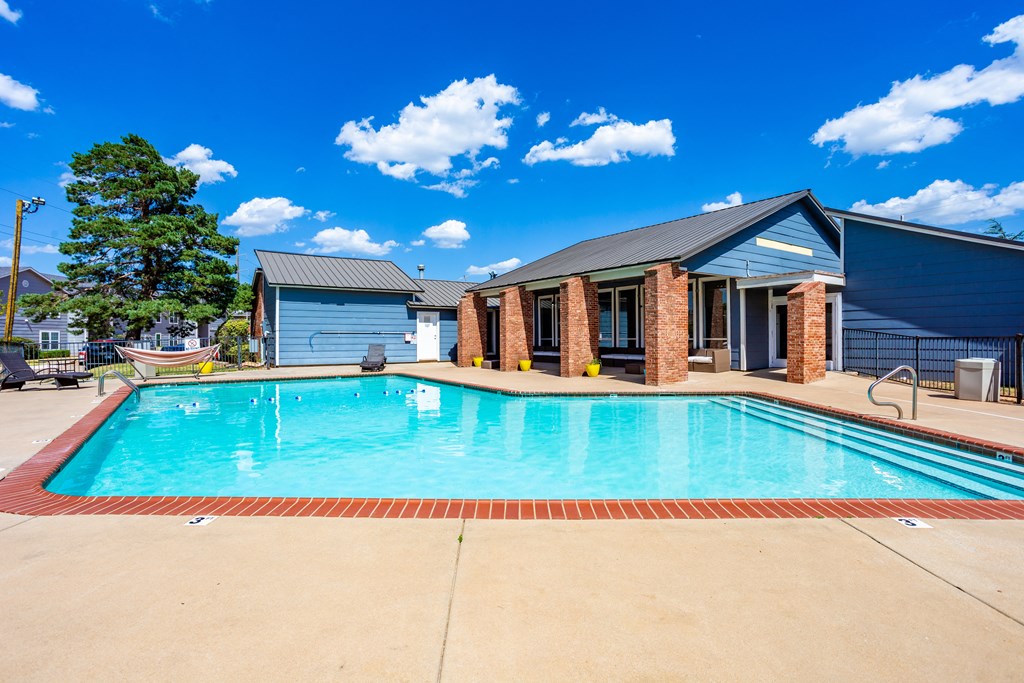 Swimming pool and office building  at Bennett Ridge Apartments, Oklahoma City