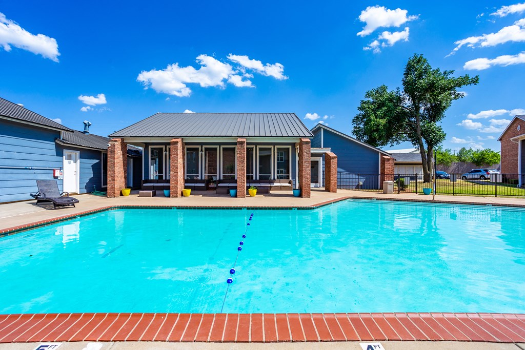 Close up of swimming pool at Bennett Ridge Apartments, Oklahoma City, Oklahoma