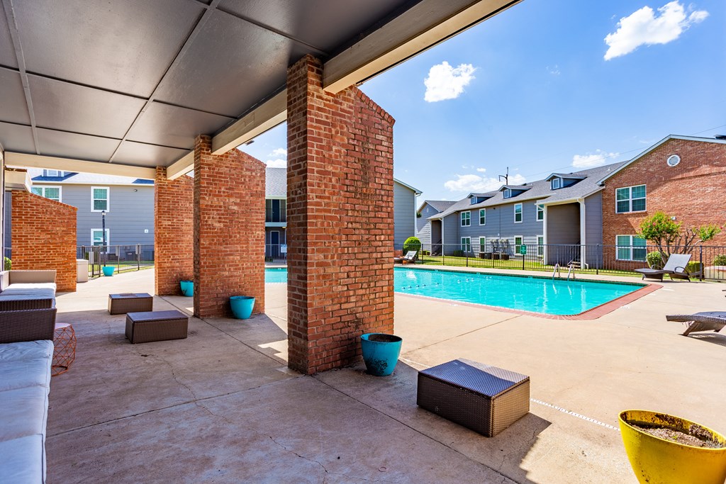 Exterior of building and pool  at Bennett Ridge Apartments, Oklahoma City, OK, 73132