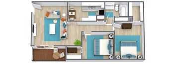 two bedroom floor plan