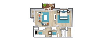 one bedroom floor plan