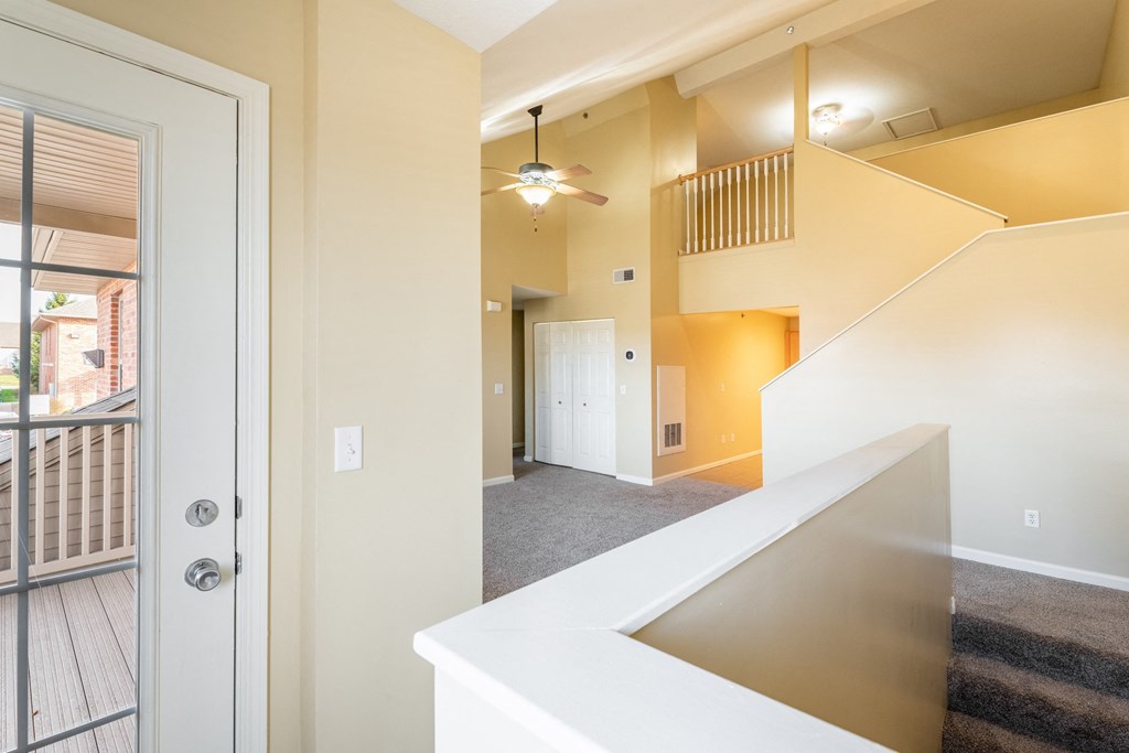 Photo of unit entryway and stairs