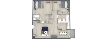 a floor plan of a bedroom apartment