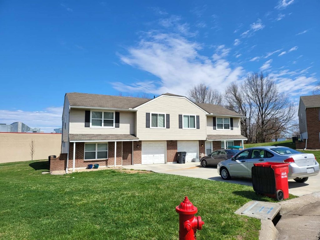 exterior of duplex with garage