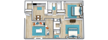two bedroom floor plan