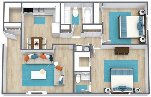 two bedroom floor plan