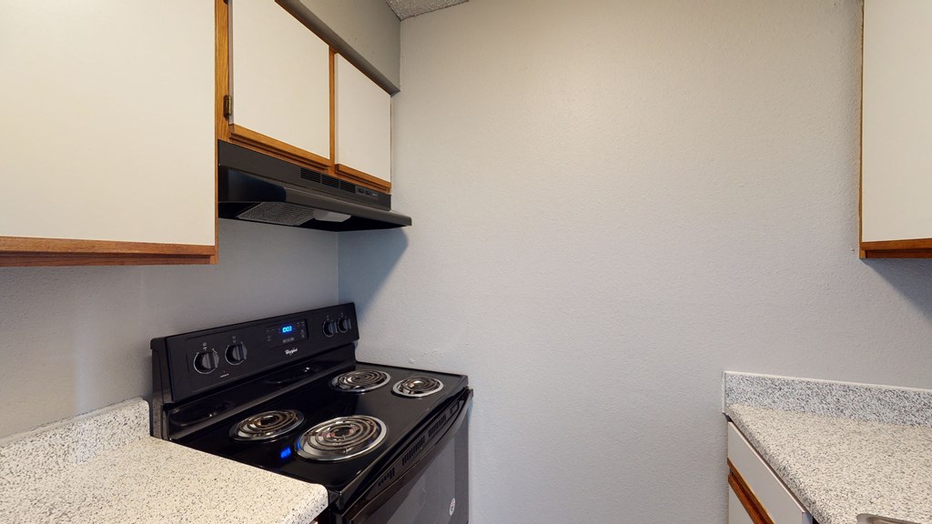 Stove with spacious cabinetry