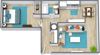 3D one bedroom floor plan