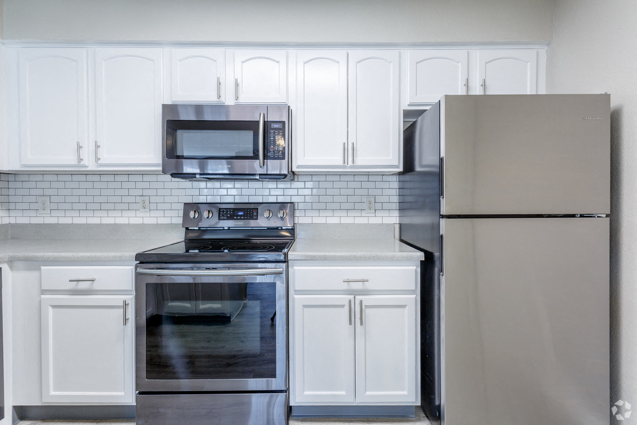 Renovated kitchen with stainless steel appliances