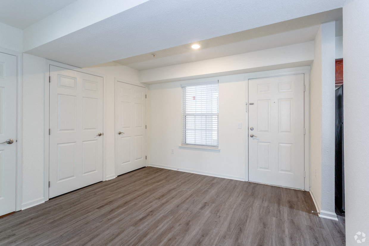 Living room with vinyl plank flooring