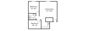 two bedroom one bath