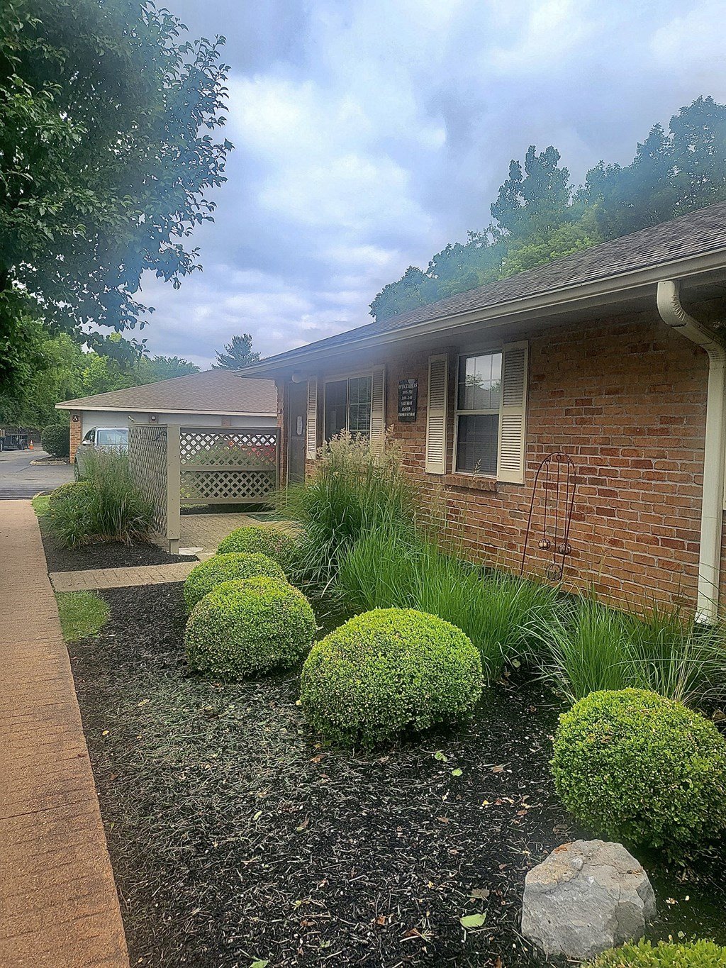 Flower bed with shrubs at Sheffield at Sylvan in Ohio