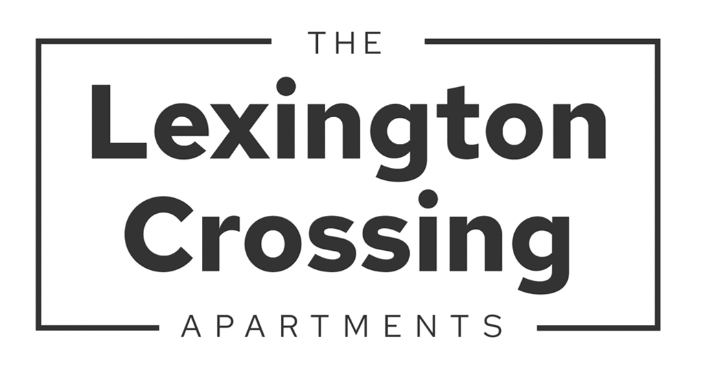 The Lexington Crossing Apartments logo is displayed on a white background.