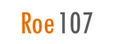A graphic with orange text on a white background that reads "Roe 107".