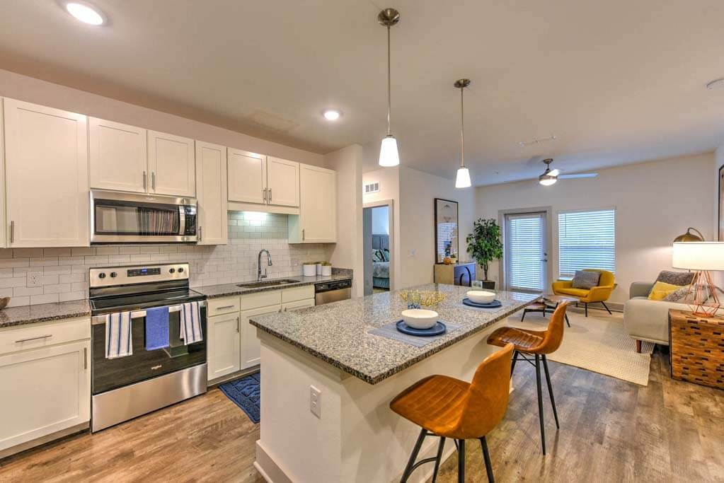Kitchen with Center Island Kitchen with Center Island at Fountainhead, Jacksonville, FL, 32258