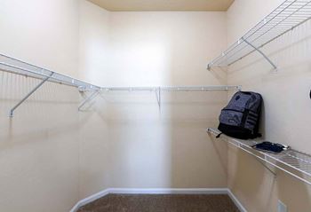 a walk in closet in a bedroom plus den unit  at Cabana Club - Galleria Club, Jacksonville, FL, 32256